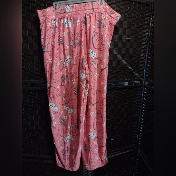 Disney Winnie the Pooh women's cuffed pajama pants in pink Size 2X - Picture 2 of 3